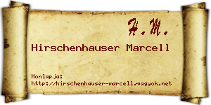 Hirschenhauser Marcell névjegykártya
